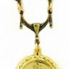 Locket Necklace - Antique Gold Plated 1" Oval Women's Jewelry