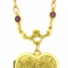 Vintage Heart Locket Necklace - Antique Style Women's Jewelry