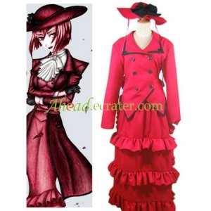 Black Butler Madam Red Angelina Dalles Halloween Cosplay Costume