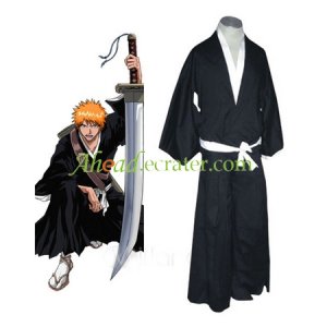 Bleach Ichigo Kurosaki Soul Reaper Uniform Halloween Cosplay