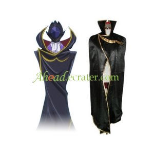 Code Geass Lelouch of the Rebellion Zero Black Knights Cosplay Cloak