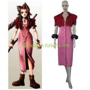 Final Fantasy VII Aerith Halloween Cosplay Costume
