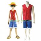 One Piece Luffy Halloween Cosplay Costume red