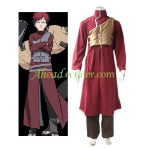 Naruto Shippuden Gaara Red Halloween Cosplay Costume