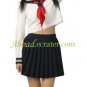 Black And White Long Sleeves School Uniform Cosplay