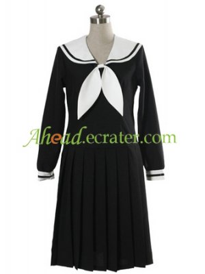 Black Long Sleeves Dress School Uniform