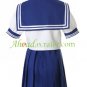 Blue And White Short Sleeves Sailor School Uniform