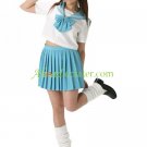 Blue Short Sleeves Sailor School Uniform
