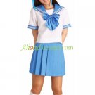 Blue Short Sleeves School Uniform 2