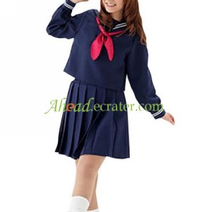 Long Sleeves School Uniform Cosplay Costume 4