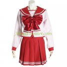 Red Long Sleeves Cosplay School Uniform
