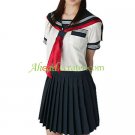 Short Sleeves Sailor School Uniform Cosplay Costume 3