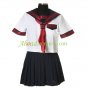 Short Sleeves Sailor School Uniform Cosplay Costume 4