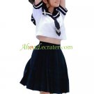Short Sleeves Sailor School Uniform Cosplay Costume  5