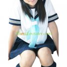White And Blue Tie Cosplay School Uniform Costume