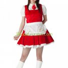 White Blouse And Red School Uniform Dress Cosplay Costume