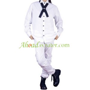 White School Uniform Shirt Cosplay Costume