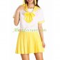 Yellow Short Sleeves Sailor School Uniform Cosplay Costume