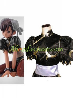Street Fighter Chun-Li Black Halloween Cosplay Costum