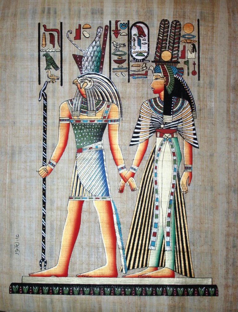 Queen Nefertari and Horus