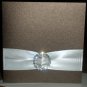 Cappuccino Surprise Pocketfold Wedding Invitation Rhinestone Accents