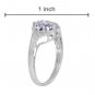 7 Stone 1.19ctw Tanzanite Sterling Silver Ring Ladies Size 7
