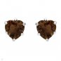 0.80 Smokey Topaz 925 Sterling Stud/Post Earrings