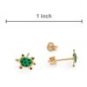 Child's 10k Gold Enamel TURTLE Earrings Stud/Post FROG Box
