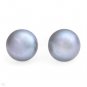 10mm Gray Pearl 925 SS Post/Stud Earrings