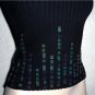 BEBE Black/Sequin Ribbed Sleeveless Sweater Sz M