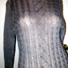 BICE/SAG HARBOR  Gray Cable Turtleneck Sweater Sz M
