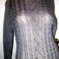 BICE/SAG HARBOR Gray Cable Turtleneck Sweater Sz M