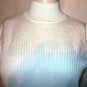 TALBOTS White 100% Cotton Cap Sleeves Sweater Sz M