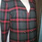 PETITE SOPHISTICATE Red/Gray Plaid Blazer Sz 10P