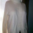 TALBOTS OffWhite Turtleneck Cardigan Weater Sz S