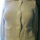 HOLLISTER Beige Short Heavy Knit Cardigan Sweater Sz M