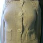 HOLLISTER Beige Short Heavy Knit Cardigan Sweater Sz M