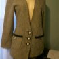 PLATINUM Lined Blk/Wht Textured Pants Suit Sz M