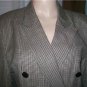 TAHARI Lined Black Houndstooth Blazer Sz M