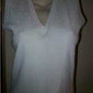 AUSTIN REED Offwhite Beaded Sleeveless Sweater Sz M