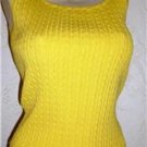 LAUREN RALPH LAUREN Lemon Yellow Cable Knit Sweater SzS