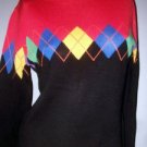 JONES NEW YORK Petite Signature Argyle Sweater Sz P/S