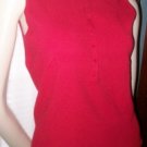 ANN TAYLOR LOFT Red Sleeveless Sweater Sz M