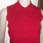 ANN TAYLOR LOFT Red Sleeveless Sweater Sz M