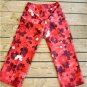 WILLI SMITH Unlined Red Print Cotton Stretch Pants Sz 6