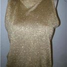 PETITE SOPHISCATE Gold Metalic Sleeveless Sweater Sz S