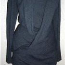 VERTICAL DESIGN Long Gray Faux Sweater Twinset Sz M