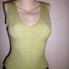 M SOLO Green Sleeveless Sweater Sz M