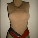 YANSI FUGEL Bronze Bronze Silk Sleeveless Top/Shirt SzS