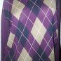 TALBOTS Wine Merino Wool Argyle Sweater Sz M